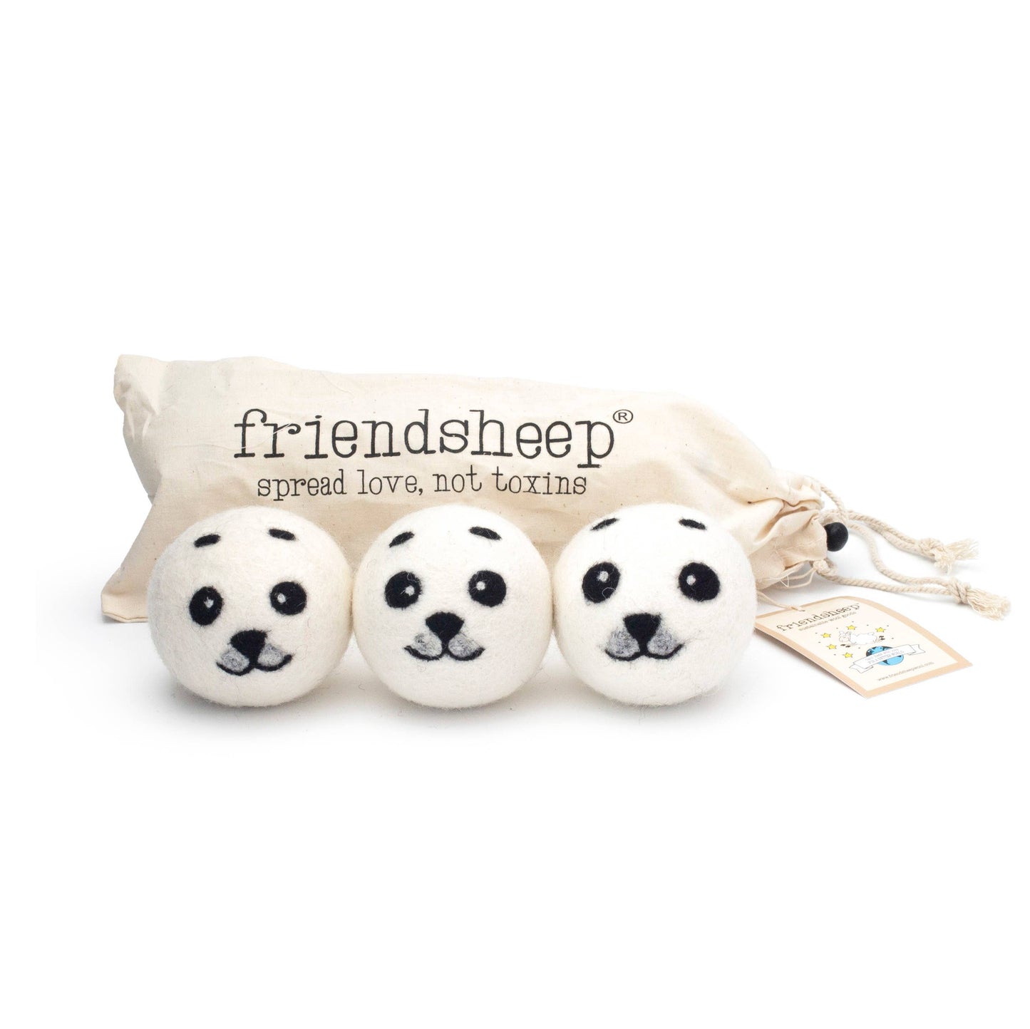 Friendsheep - Baby Seals Eco Wool Dryer Balls - Set of 3