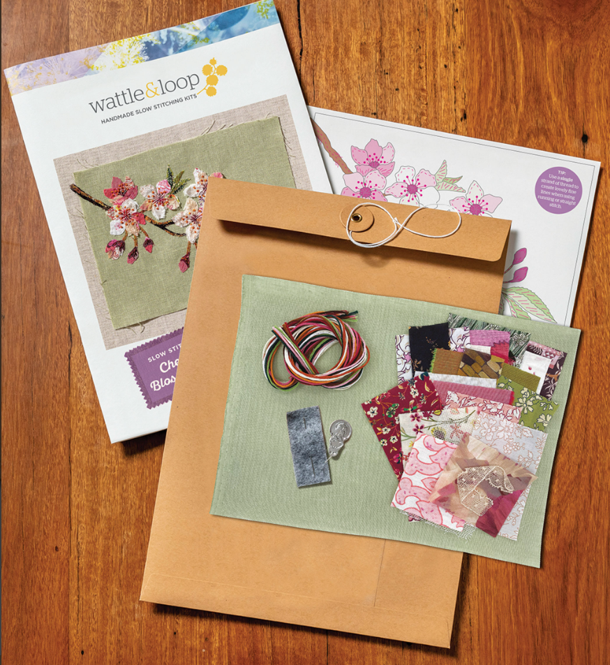 Wattle&Loop - Cherry Blossom Slow Stitching Kit
