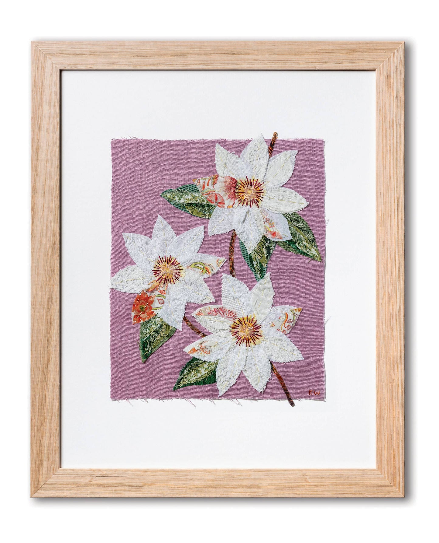 Wattle&Loop - Clematis Purple Slow Stitching Kit