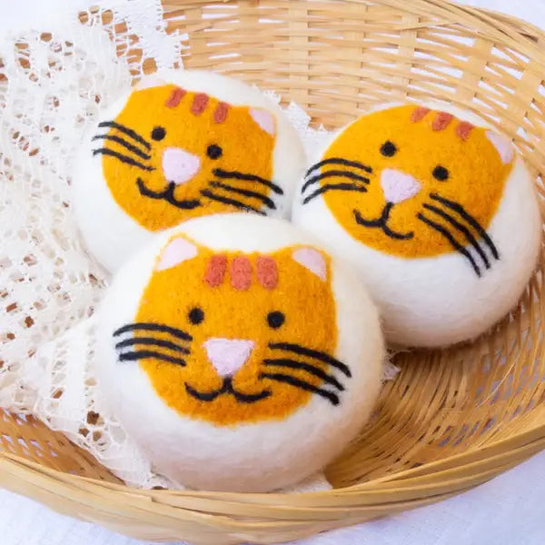 Friendsheep - Orange Cool Cats Eco Wool Dryer Balls