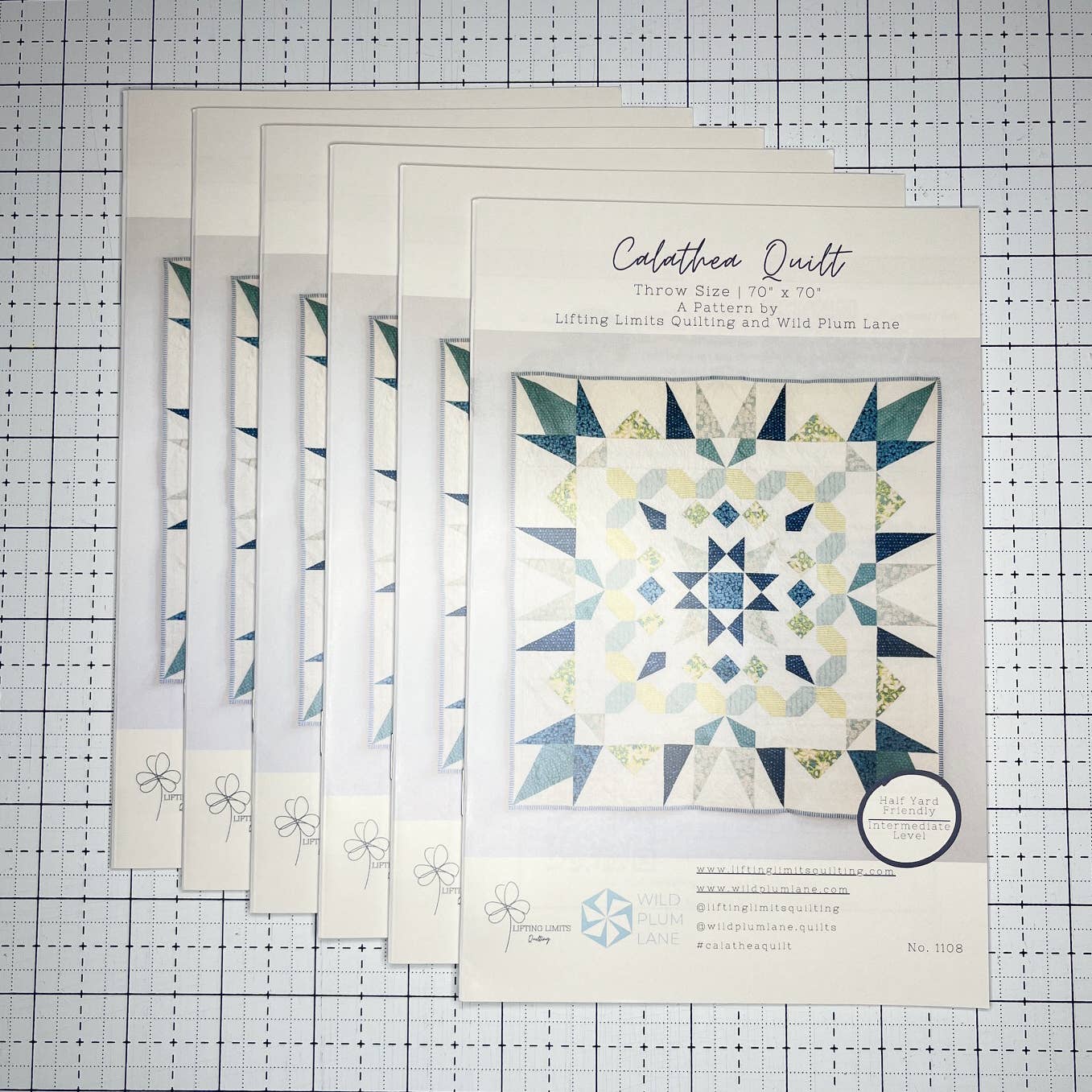 Wild Plum Lane - Calathea Quilt Pattern - Printed