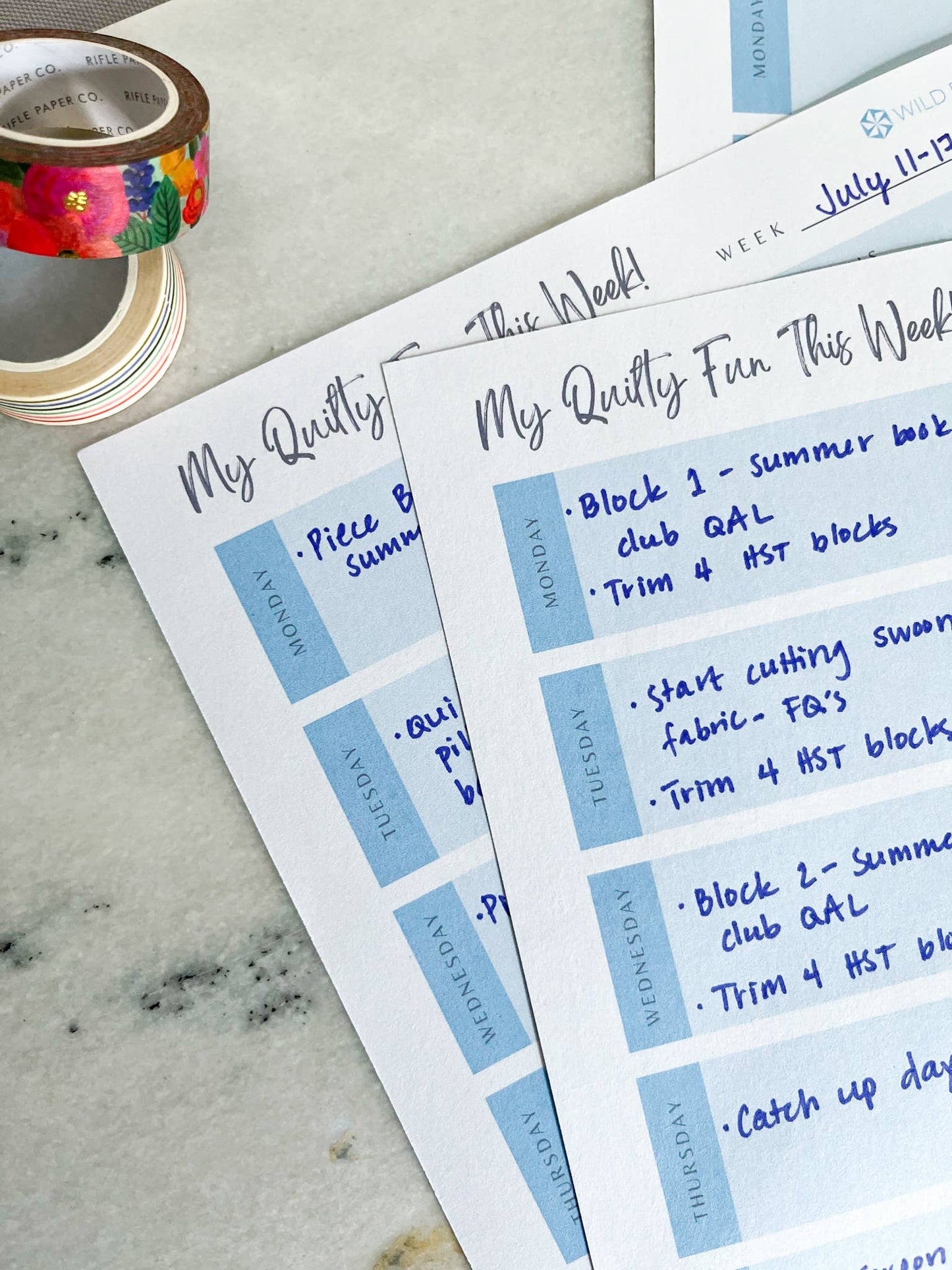 Wild Plum Lane - Quilter's Weekly Planner Pad