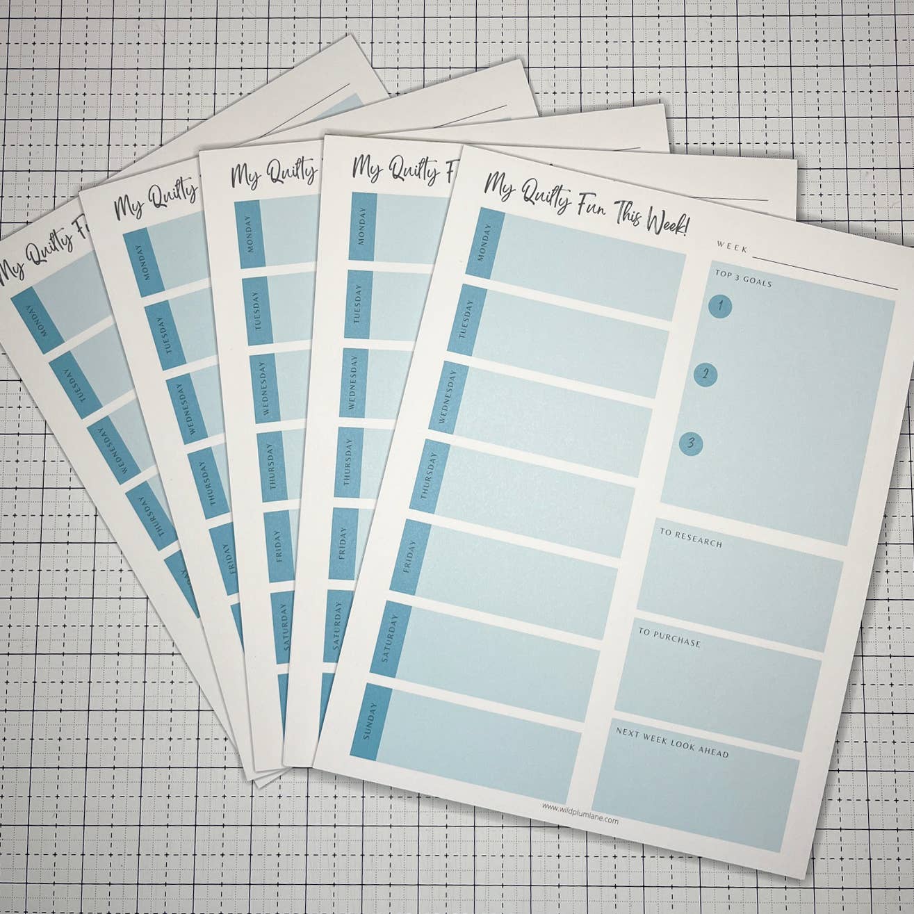 Wild Plum Lane - Quilter's Weekly Planner Pad