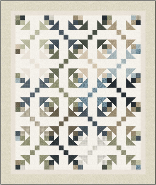 PhoebeMoon Designs - Cat’s Cradle Throw Quilt Pattern designed for 10" squares