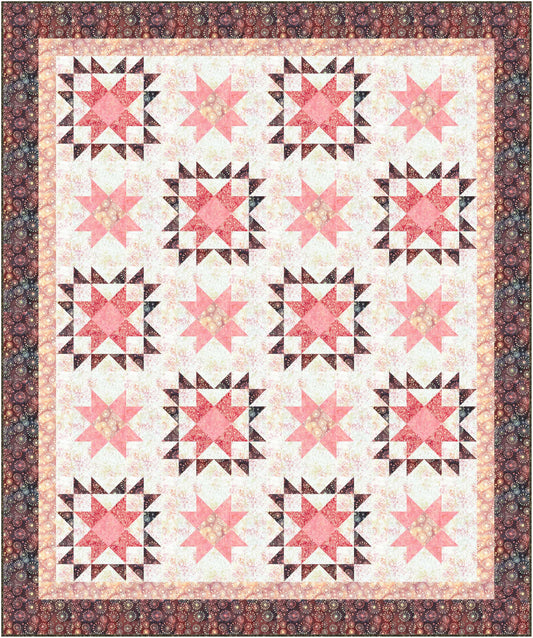 PhoebeMoon Designs - Chocolate Covered Cherries Throw Quilt Pattern