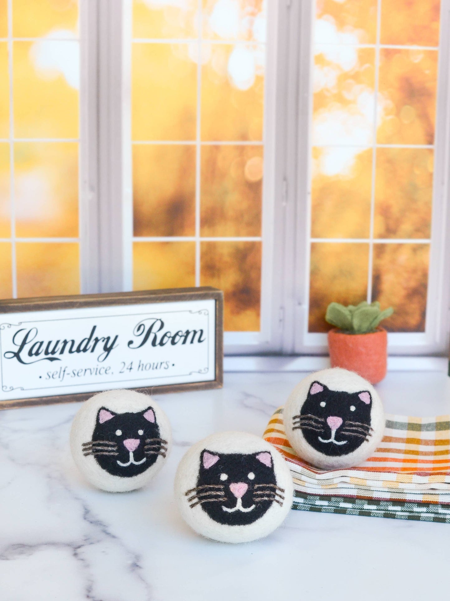 Friendsheep - Black Cats Eco Wool Dryer Balls - Set of 3