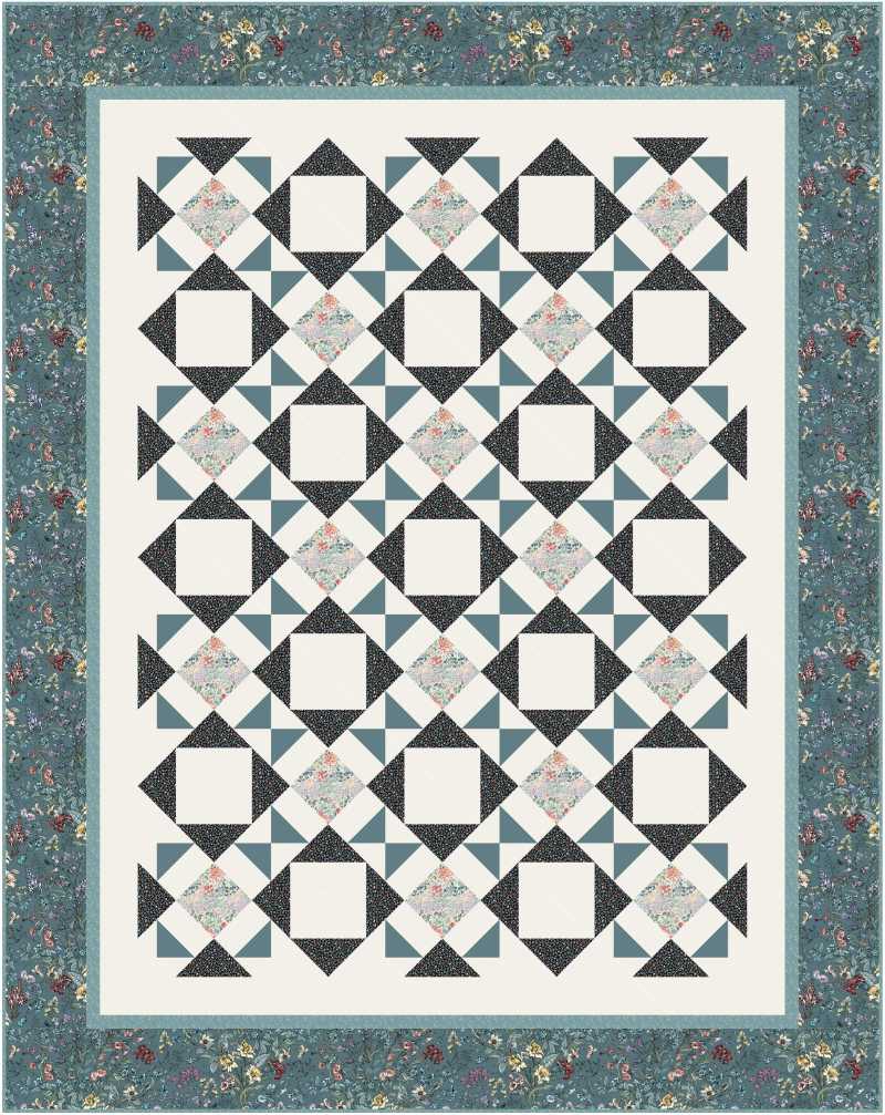 PhoebeMoon Designs - Wildflower Garden Throw Quilt Pattern