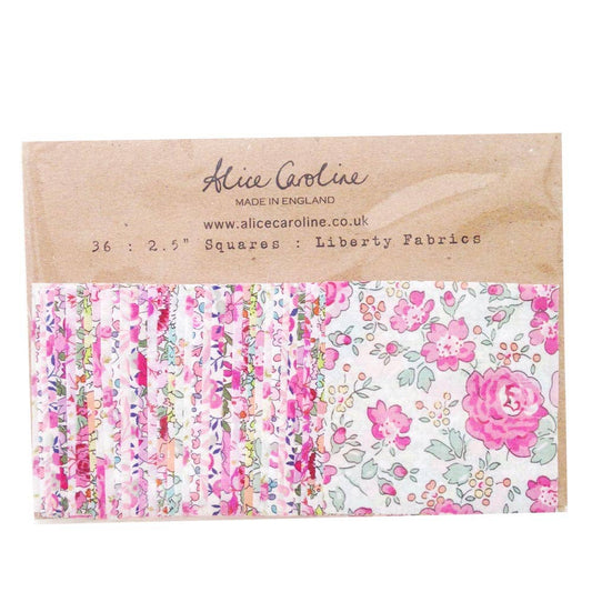Alice Caroline - 36 Pcs Liberty Tana Lawn Mixed Colours 2.5″ Charm Squares