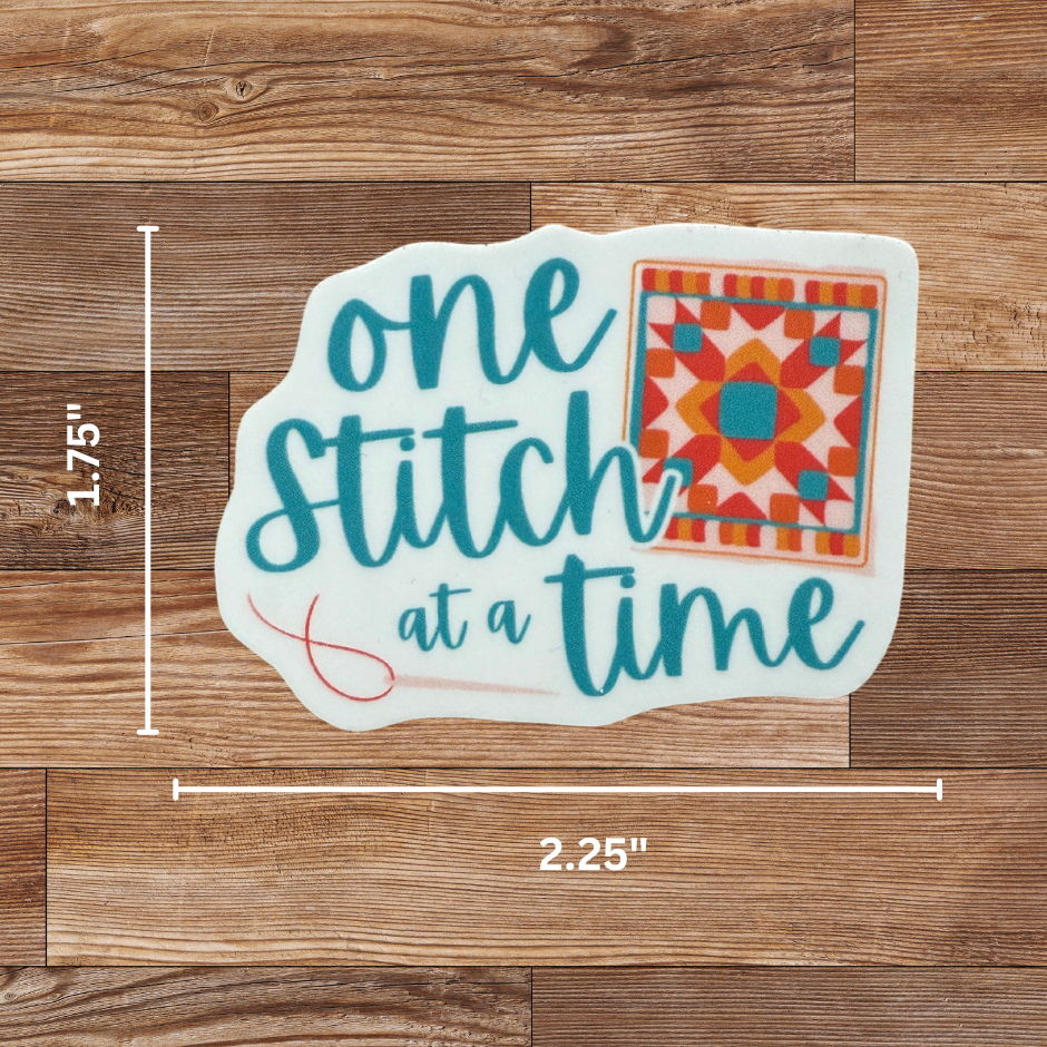 My Beste Quilt Co - One Stitch at a Time Sticker - 4 Pack