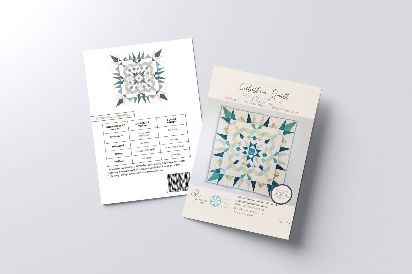 Wild Plum Lane - Calathea Quilt Pattern - Printed