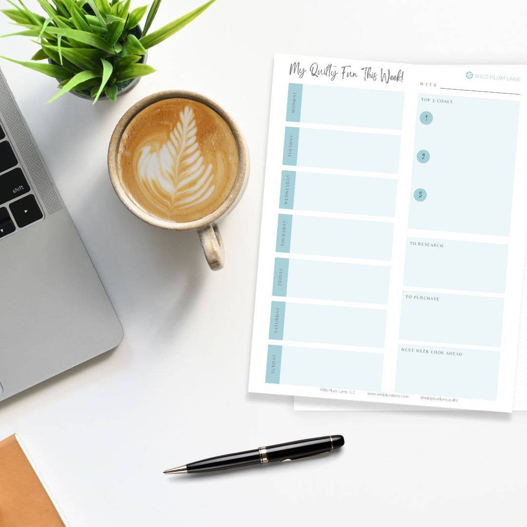 Wild Plum Lane - Quilter's Weekly Planner Pad