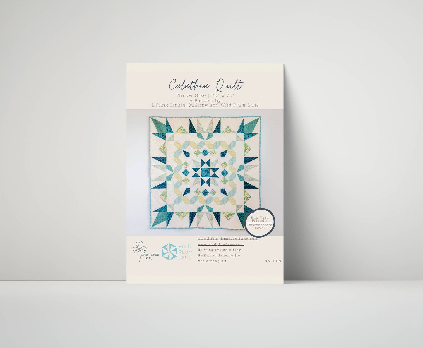Wild Plum Lane - Calathea Quilt Pattern - Printed