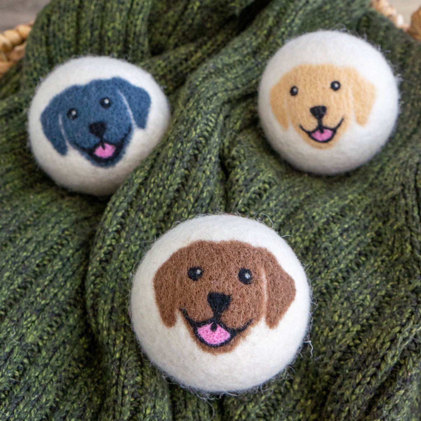 Friendsheep - Happy Dogs Eco Wool Dryer Balls - Mix of 3 colors