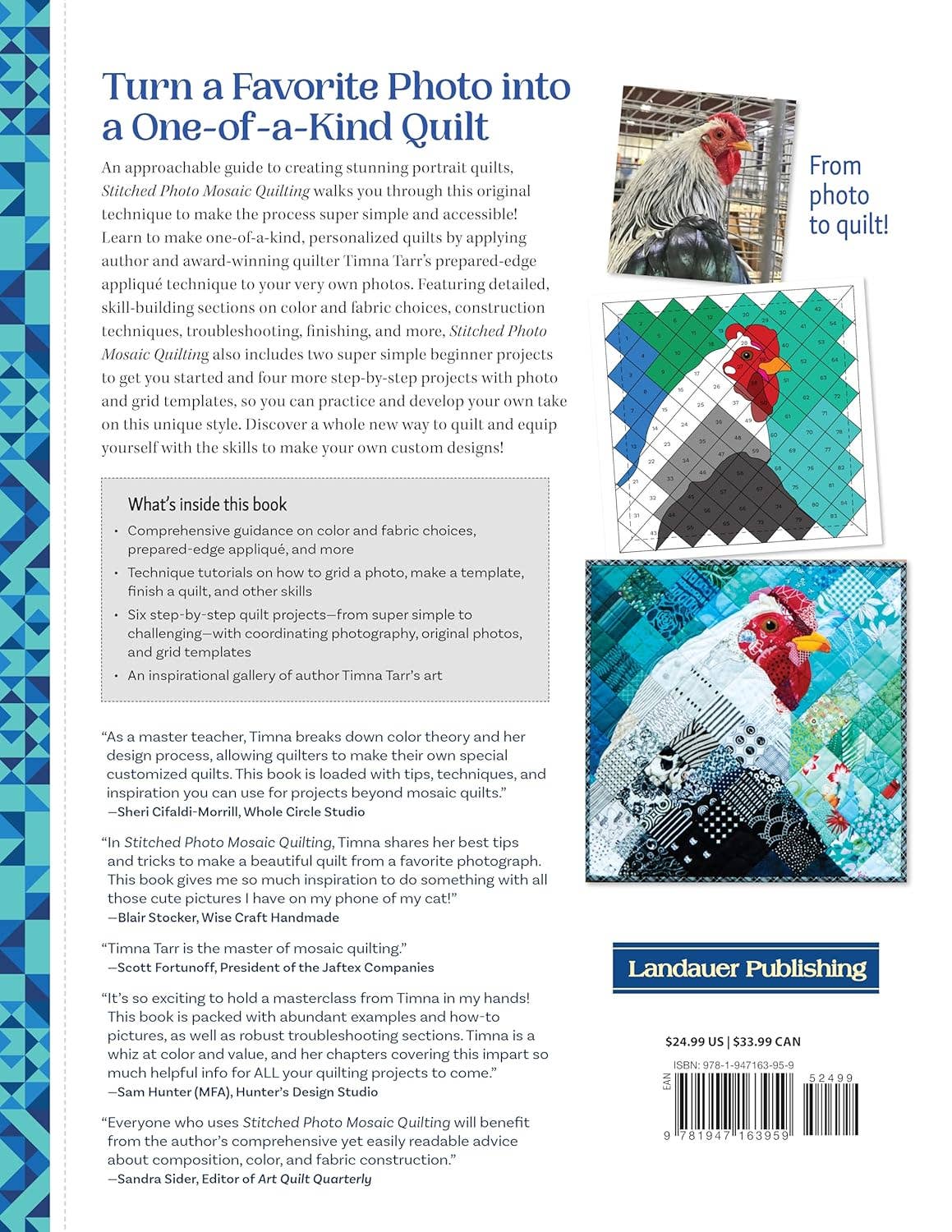 Fox Chapel Publishing - Stitched Photo Mosaic Quilting - A Unique Grid Technique