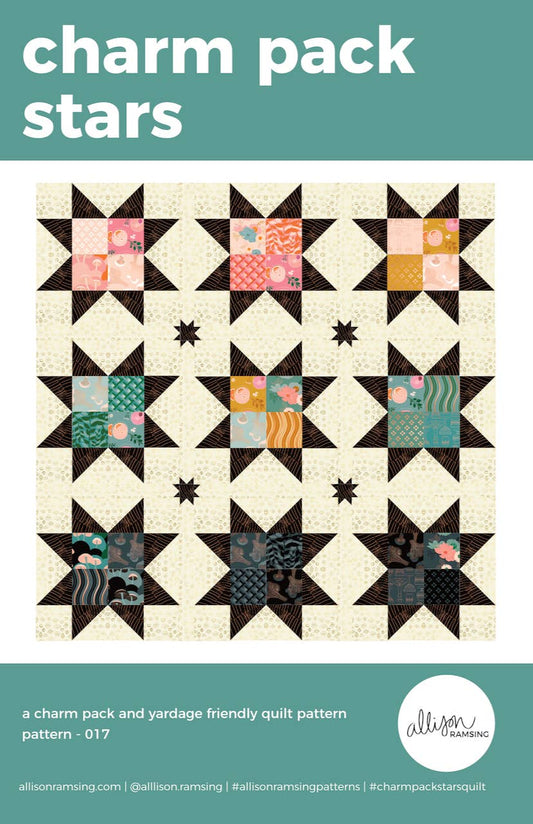 AllisonRamsing.com - Charm Pack Stars Quilt Pattern - Printed