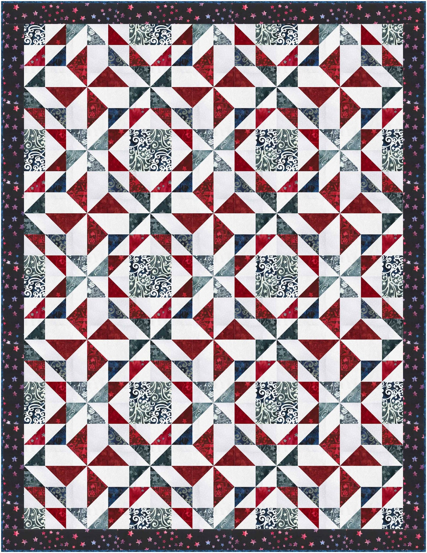 PhoebeMoon Designs - Wind and Waves Throw Quilt Pattern