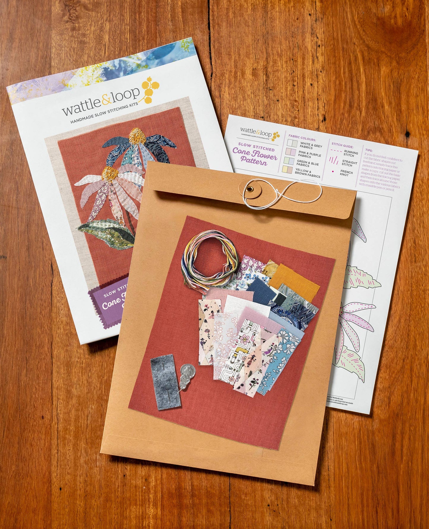 Wattle&Loop - Coneflower Slow Stitching Kit