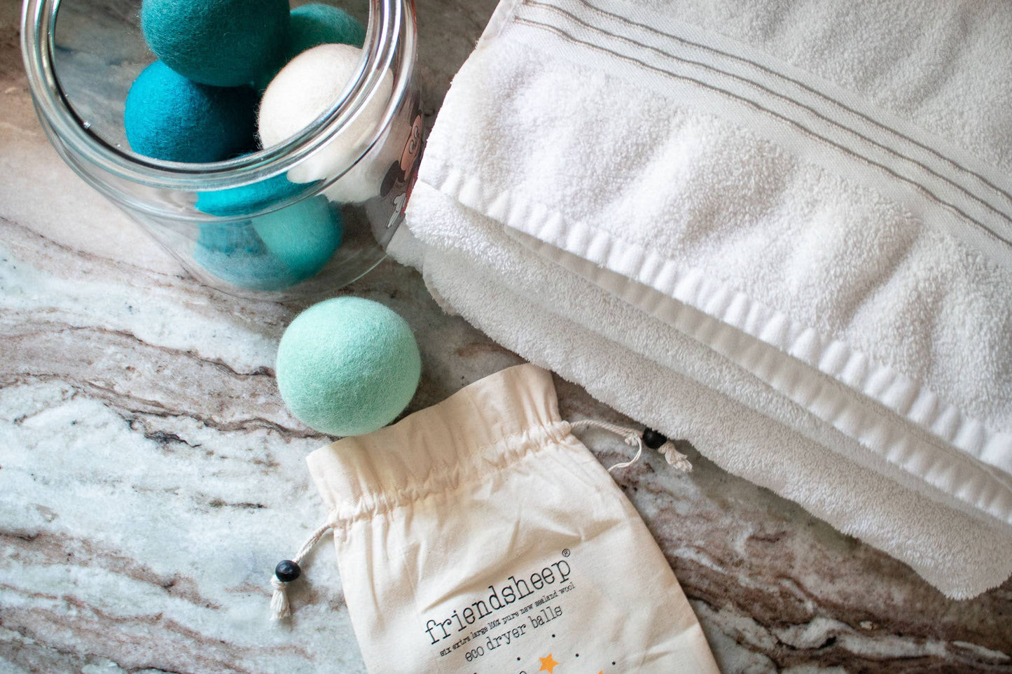 Friendsheep - Blue Ocean Eco Wool Dryer Balls