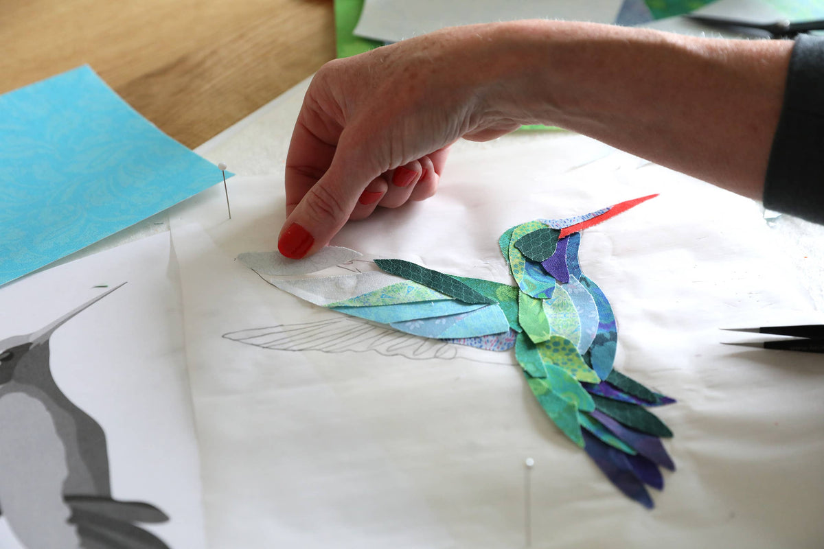 Collage Quilter - Hummingbird Fabric Collage Kit