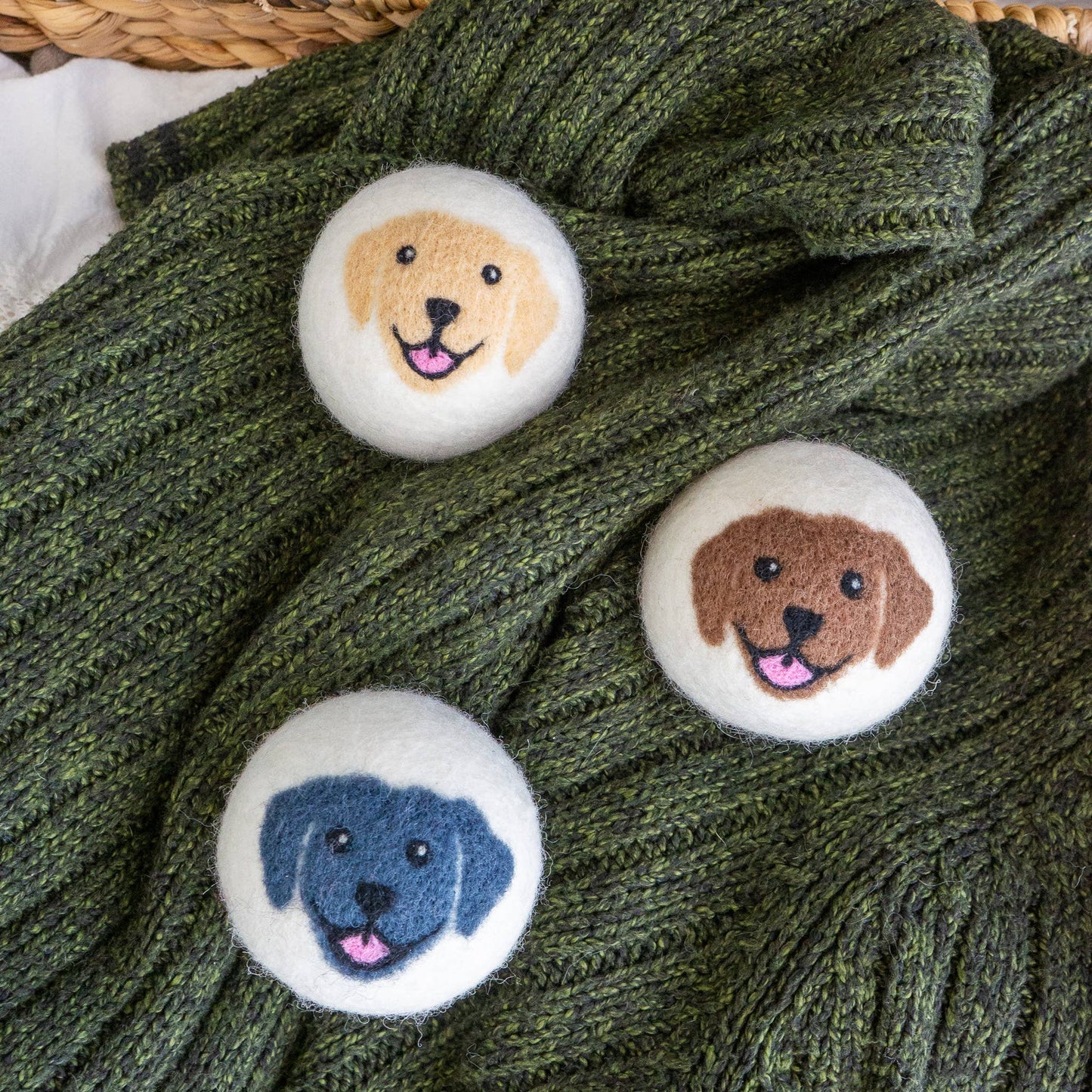 Friendsheep - Happy Dogs Eco Wool Dryer Balls - Mix of 3 colors
