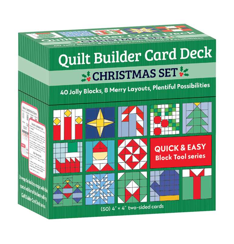 Simon & Schuster - Quilt Builder Card Deck Christmas Set by