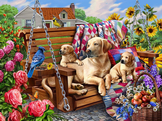 SunsOut - 5597 Dogs and Quilts 1000pc Puzzle