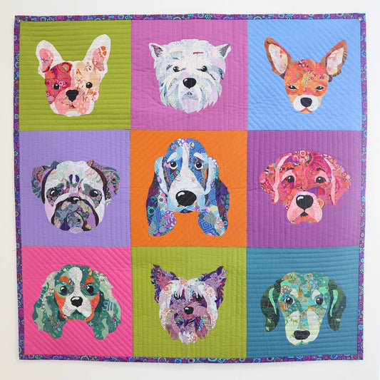 Collage Quilter - Pop Art Pups