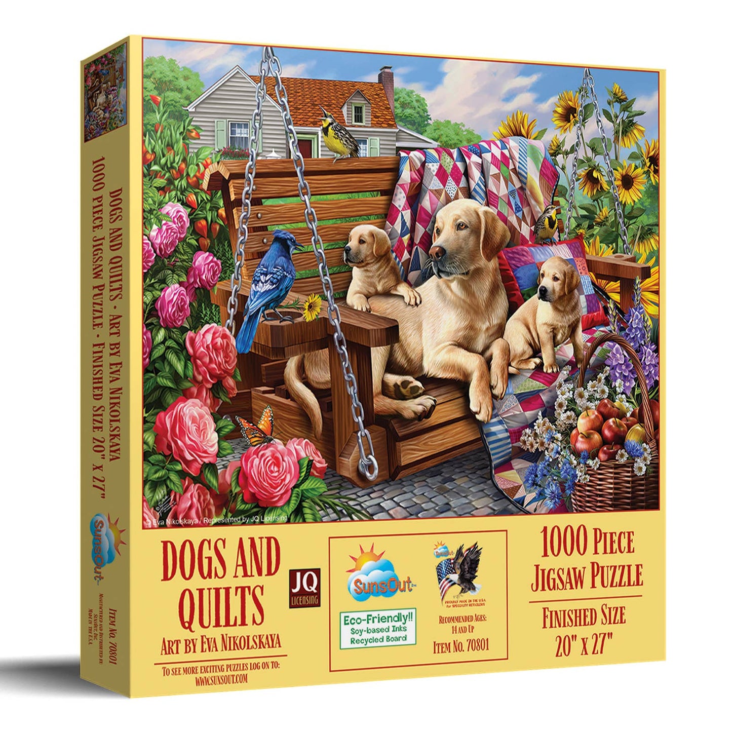 SunsOut - 5597 Dogs and Quilts 1000pc Puzzle