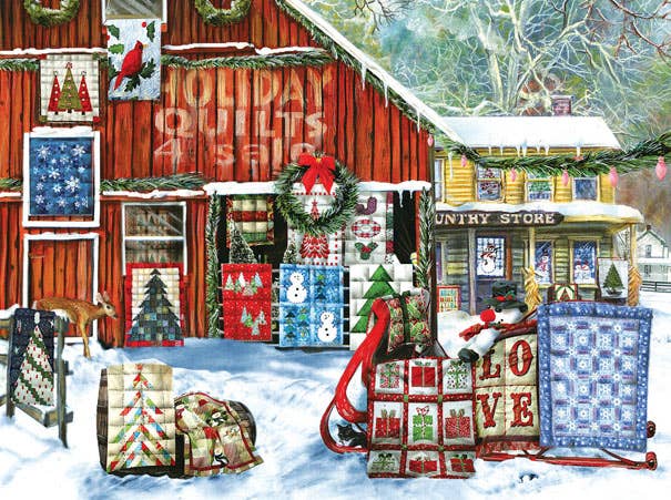 SunsOut - 0529 Holiday Quilts 1000 pc Puzzle