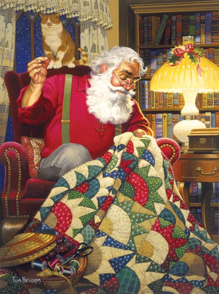 SunsOut - 0242 Quilting Santa 1000 pc Puzzle