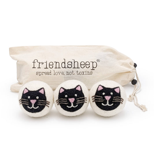 Friendsheep - Black Cats Eco Wool Dryer Balls - Set of 3