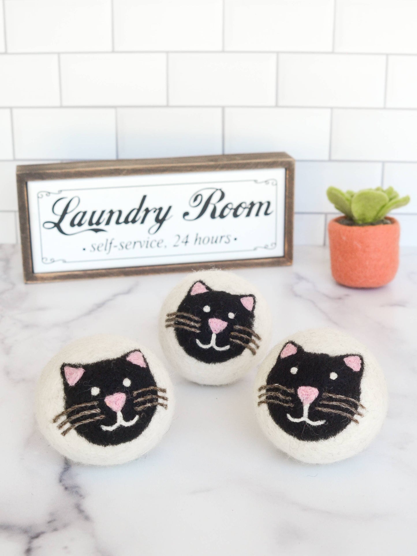 Friendsheep - Black Cats Eco Wool Dryer Balls - Set of 3