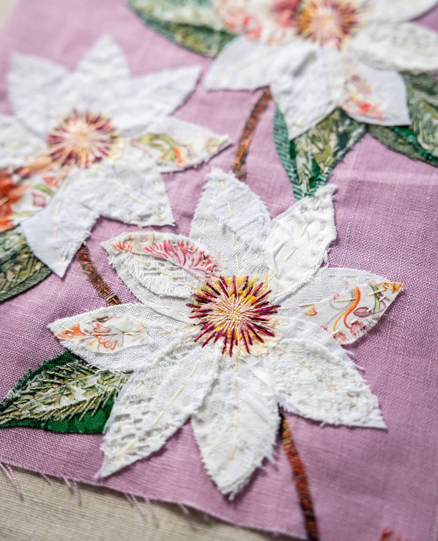 Wattle&Loop - Clematis Purple Slow Stitching Kit