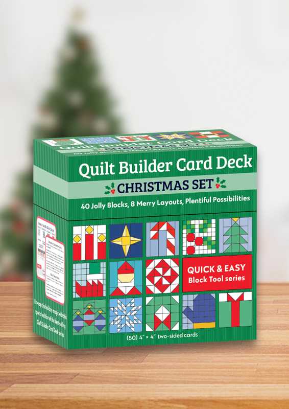Simon & Schuster - Quilt Builder Card Deck Christmas Set by