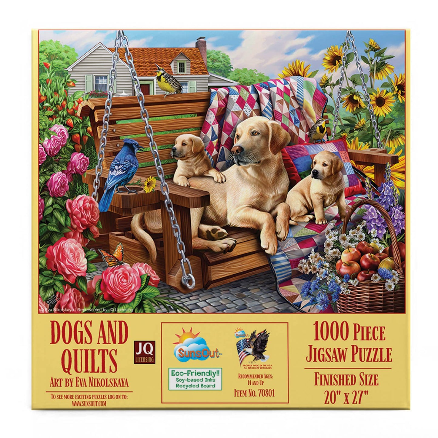 SunsOut - 5597 Dogs and Quilts 1000pc Puzzle