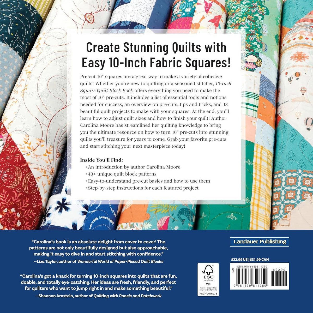 Fox Chapel Publishing - 10-Inch Square Quilt Block Book - 40+ Quilt Patterns