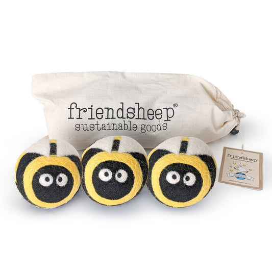 Friendsheep - Bee Trio Eco Wool Dryer Balls - Set of 3