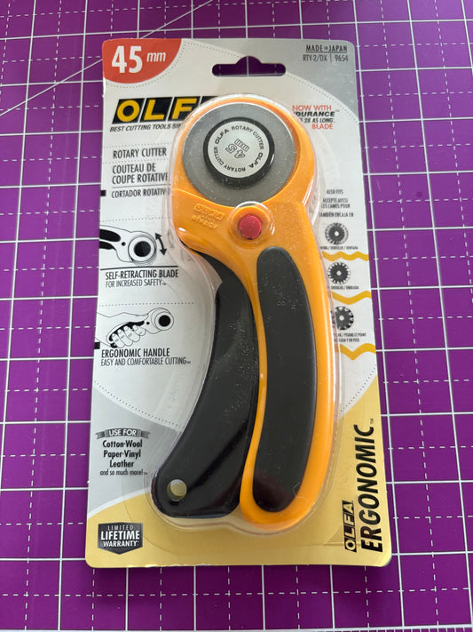 Olfa Ergonomic Rotary Cutter 45mm