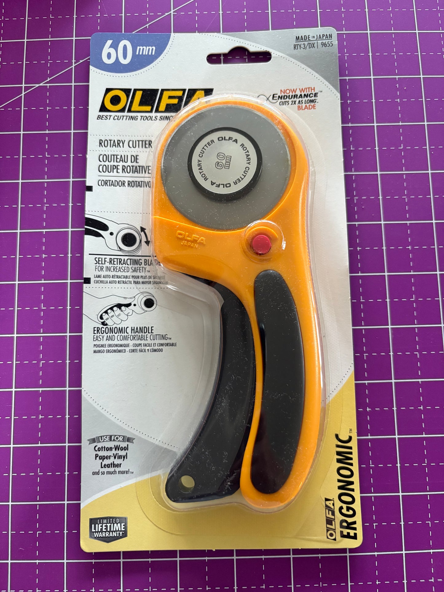 Olfa Ergonomic Rotary Cutter 60mm