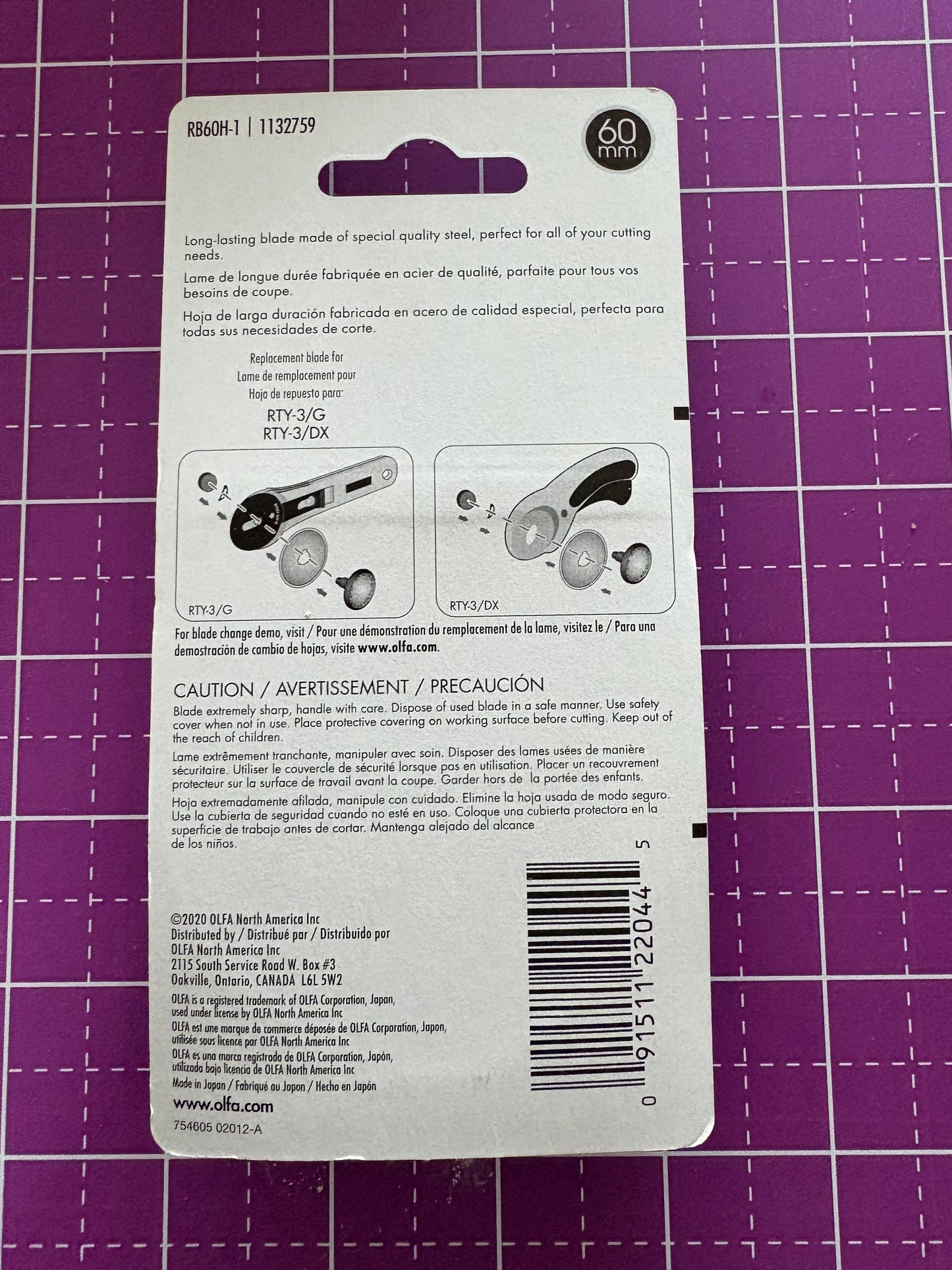 Olfa Endurance Blade 60mm 1 pk