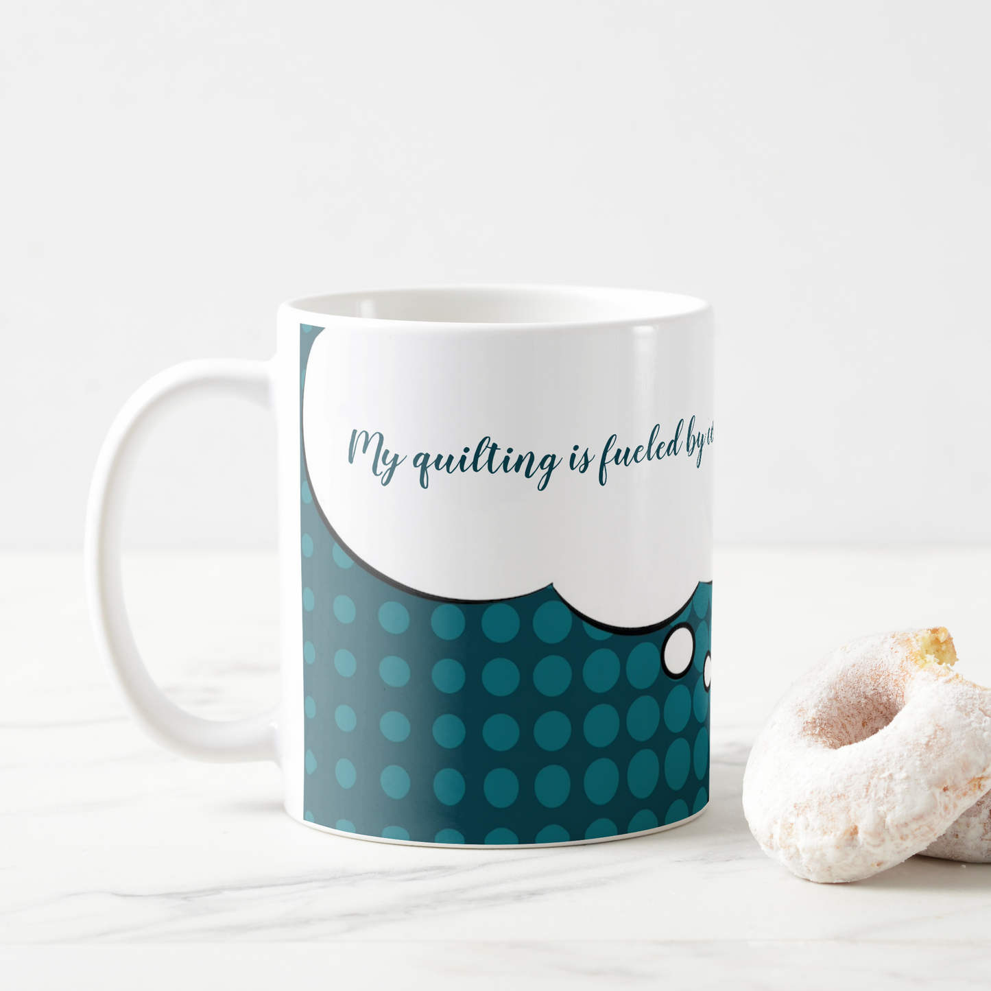 Quilters "My Quilting is Fueled by Coffee." 11 oz mug