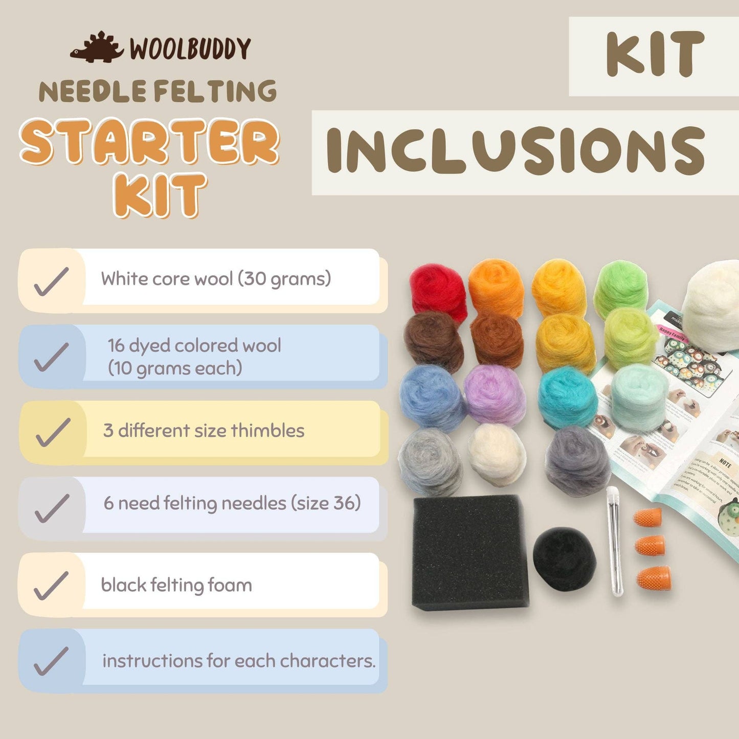 Woolbuddy - Needle Felting Starter Kit
