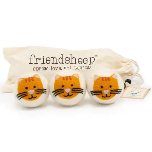Friendsheep - Orange Cool Cats Eco Wool Dryer Balls