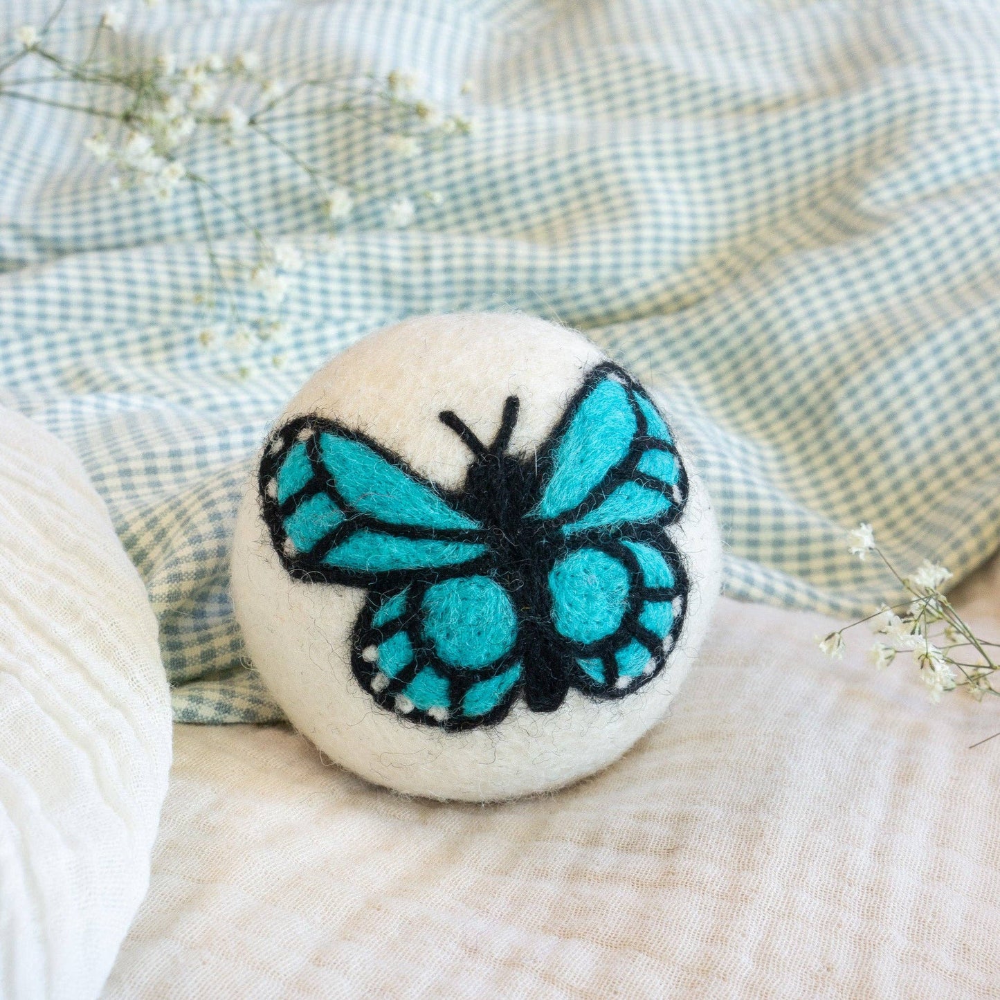 Friendsheep - Monarch Butterfly  Eco Wool Dryer Ball Set of 3 - Moon