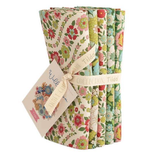 Tilda Wallflower FQB 5pc 20x22in Green